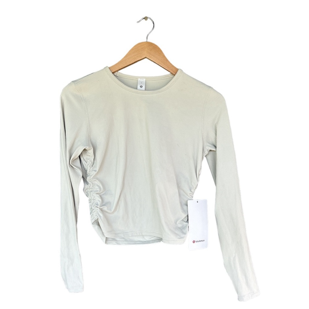 NWT Lululemon All It Takes Longsleeve Nulu Ribbed Size 6 in Color Bone